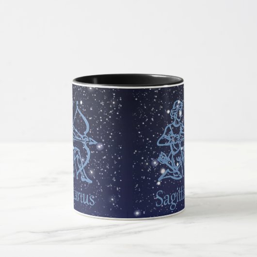 Sagittarius Constellation & Zodiac Sign with Stars Mok (Midden)