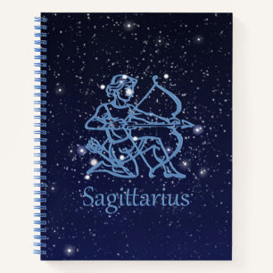 Sagittarius Constellation & Zodiac Sign with Stars Notitieboek