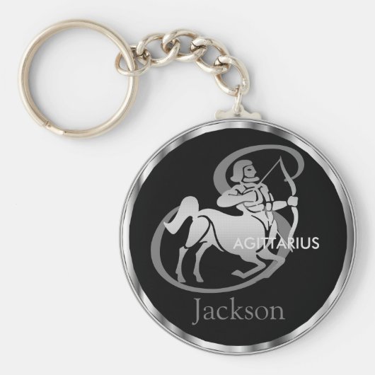 Sagittarius ♐ de Archer - Zodiac Sign Sleutelhanger (Voorkant)