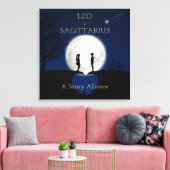 Sagittarius en Leo Zodiac Star Sign Moon Canvas (Insitu (Woonkamer))