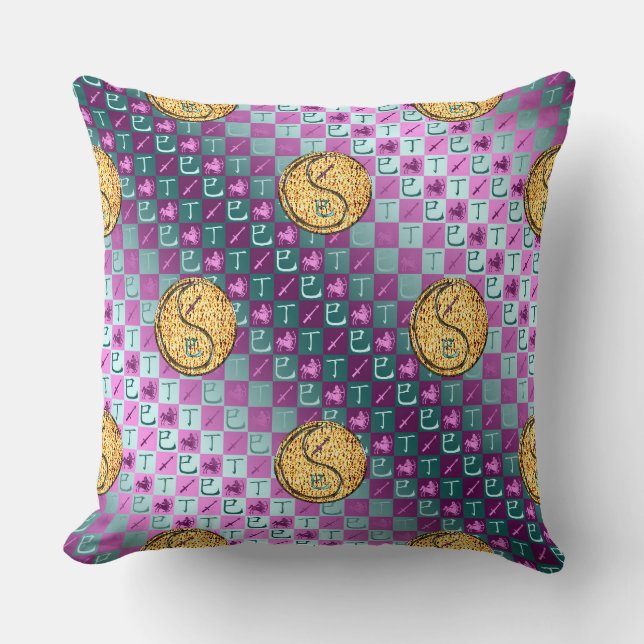 Sagittarius & Fire Snake Kussen (Voorkant)
