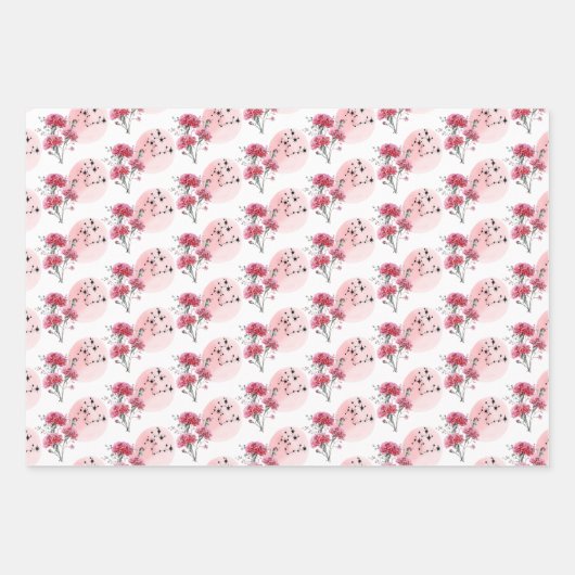 Sagittarius Floral Wrapping Paper Sheets (Voorkant 2)