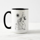 Sagittarius Girl 15oz Black Rim Mug (Gauche)