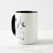 Sagittarius Girl 15oz Black Rim Mug (Devant gauche)
