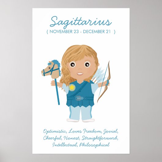Sagittarius - Girl Horoscope Poster (Voorkant)