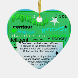 SAGITTARIUS GREETING KERAMISCH ORNAMENT
