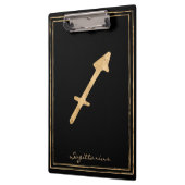 Sagittarius hammered goud gestileerde astrologie klembord (Links)