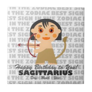Sagittarius Happy Birthday Tegeltje