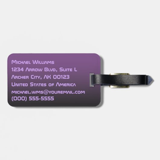 Sagittarius - het symbool van de dierentuin van Ar Bagagelabel (Achterkant horizontaal)