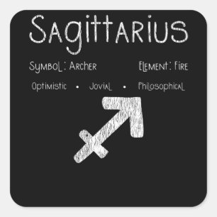 Sagittarius Horoscope Astrology Star Sign Birthday Vierkante Sticker