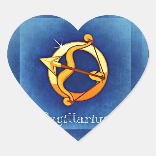 sagittarius horoscope hart sticker (Voorkant)