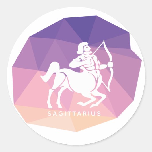 Sagittarius horoscope signe violet autocollant mod (Devant)