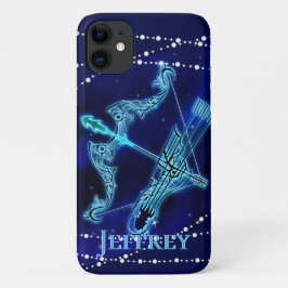 Sagittarius in Dark Blue II iPhone 11 Hoesje