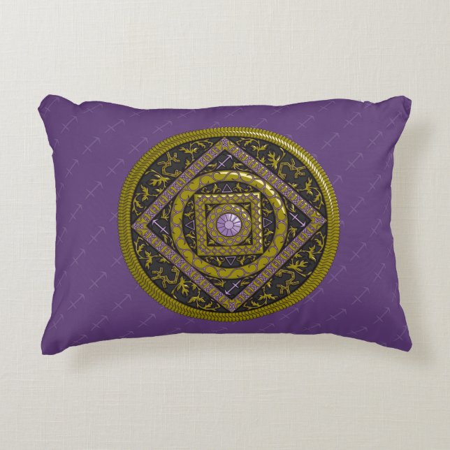 Sagittarius Mandala Accent Coussin (Devant)