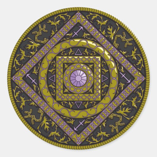 Sagittarius Mandala Sticker (Voorkant)