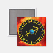 SAGITTARIUS MET ZODIACALE SIGNALEN MAGNEET (Voorkant / Achterkant)