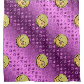 Sagittarius & Metal Rooster Douchegordijn (Voorkant)