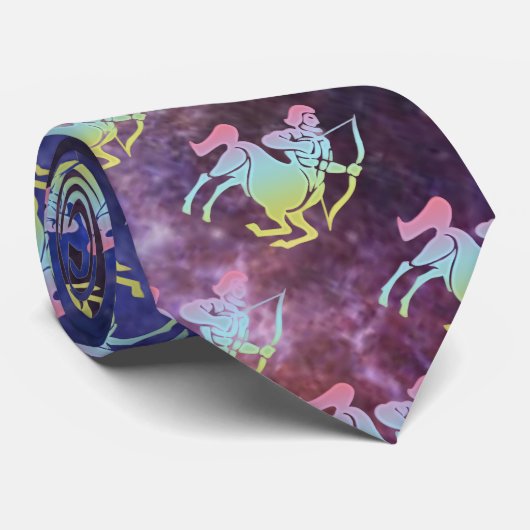 Sagittarius & Nebula design 5 Cravate Homme (Roulé)