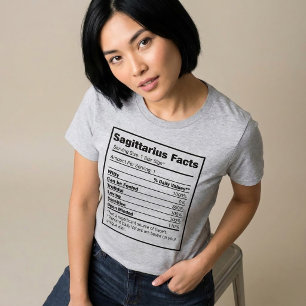 Sagittarius Nutrition Fact T-shirt Zodiac