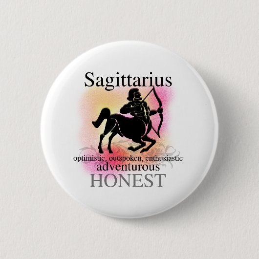Sagittarius over jou ronde button 5,7 cm (Voorkant)