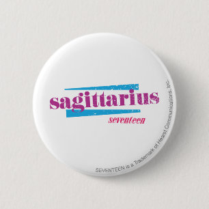 Sagittarius Paars Ronde Button 5,7 Cm