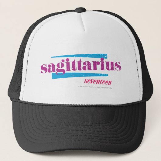 Sagittarius Paars Trucker Pet (Voorkant)
