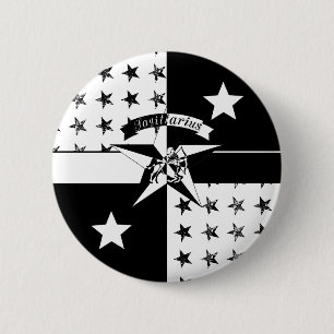 Sagittarius Ronde Button 5,7 Cm