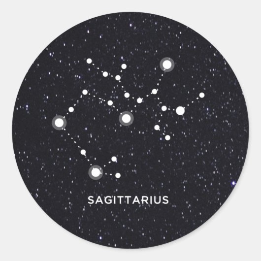 Sagittarius Ronde Sticker (Voorkant)
