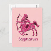 Sagittarius Sign Briefkaart (Voorkant / Achterkant)
