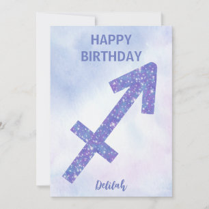  Sagittarius Sign Custom Happy Birthday Kaart