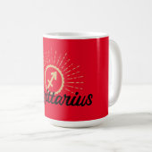 Sagittarius Starburst Symbol Red Koffiemok (Voorkant rechts)
