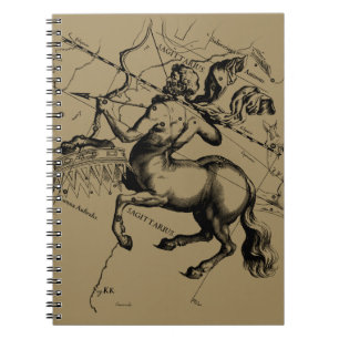 Sagittarius Sterrenbeeld Hevelius 1690 Gravure Notitieboek