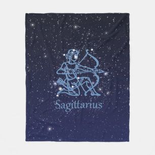 Sagittarius sterrenbeeld & Zodiac-teken met sterre Fleece Deken