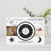 Sagittarius Sun & Moon Sign Faire-part de naissanc (Debout devant)