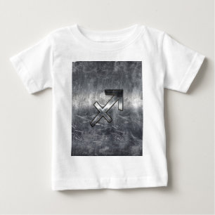 Sagittarius Symbool Grunge Distress Steel Style