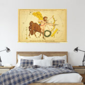 Sagittarius -  teken van het Afbeelding van de die Canvas Afdruk (Insitu (Slaapkamer))