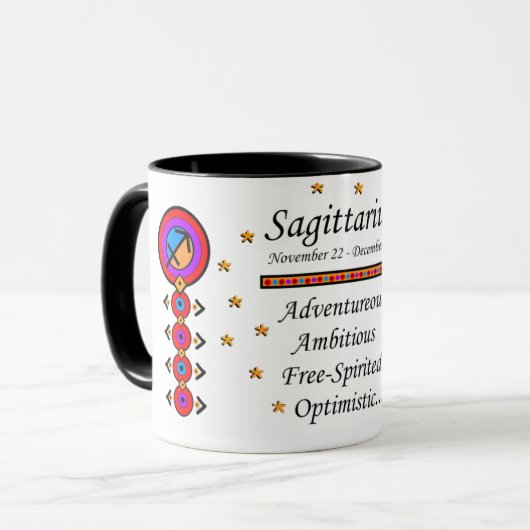Sagittarius totem-Mok voor het bangbord Mok (Voorkant links)