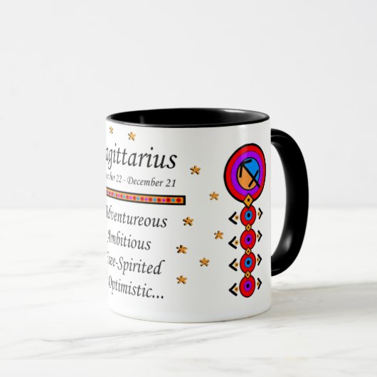 Sagittarius totem-Mok voor het bangbord Mok (Voorkant rechts)