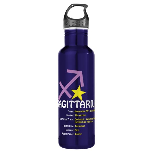 Sagittarius Traits Water Fles (Voorkant)
