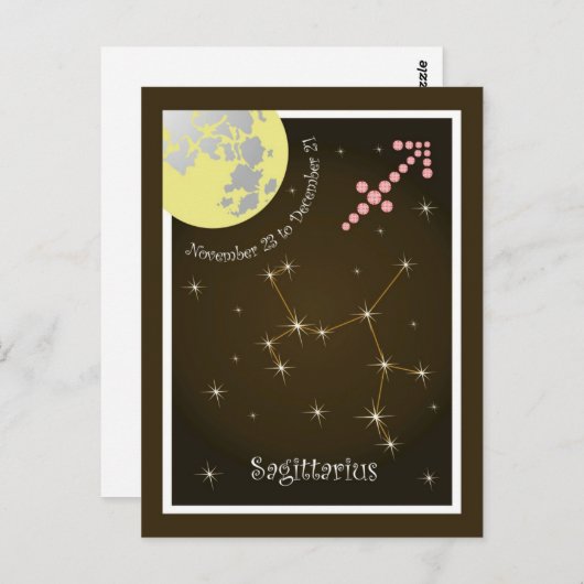 Sagittarius van 23 tot en met 21 december Postkart Briefkaart (Voorkant / Achterkant)