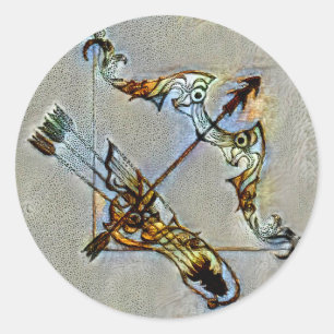 Sagittarius Venice Ronde Sticker