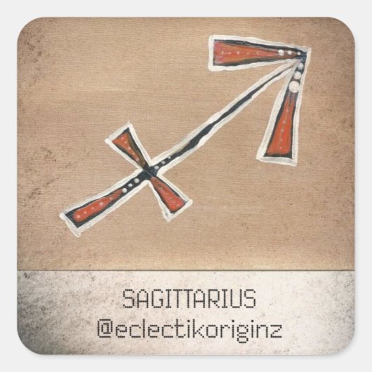 Sagittarius Vierkante Sticker (Voorkant)