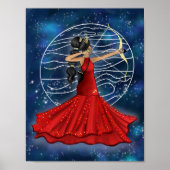 Sagittarius Vrouw godin met Jupiter Planet Poster (Voorkant)