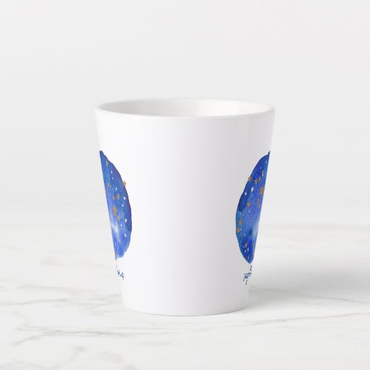 Sagittarius Waterverf Sky Constellation Zodiac Latte Mok (Voorkant)