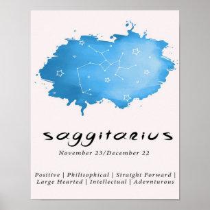 Sagittarius Zodiac Art Owner Gift   Cute Gift Poster
