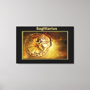Sagittarius Zodiac Astrology design Canvas Afdruk