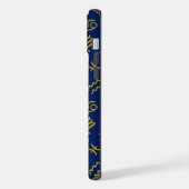 Sagittarius Zodiac+Astrology Symbols Ptn Gld+Blues (Côté gauche)