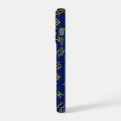 Sagittarius Zodiac+Astrology Symbols Ptn Gld+Blues (Côté gauche)