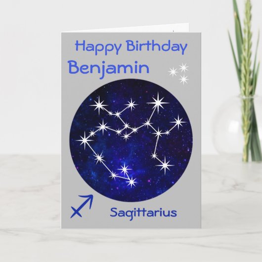 Sagittarius Zodiac Birthday card Kaart (Voorkant)