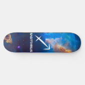 Sagittarius Zodiac Blue Skateboard (Horz)